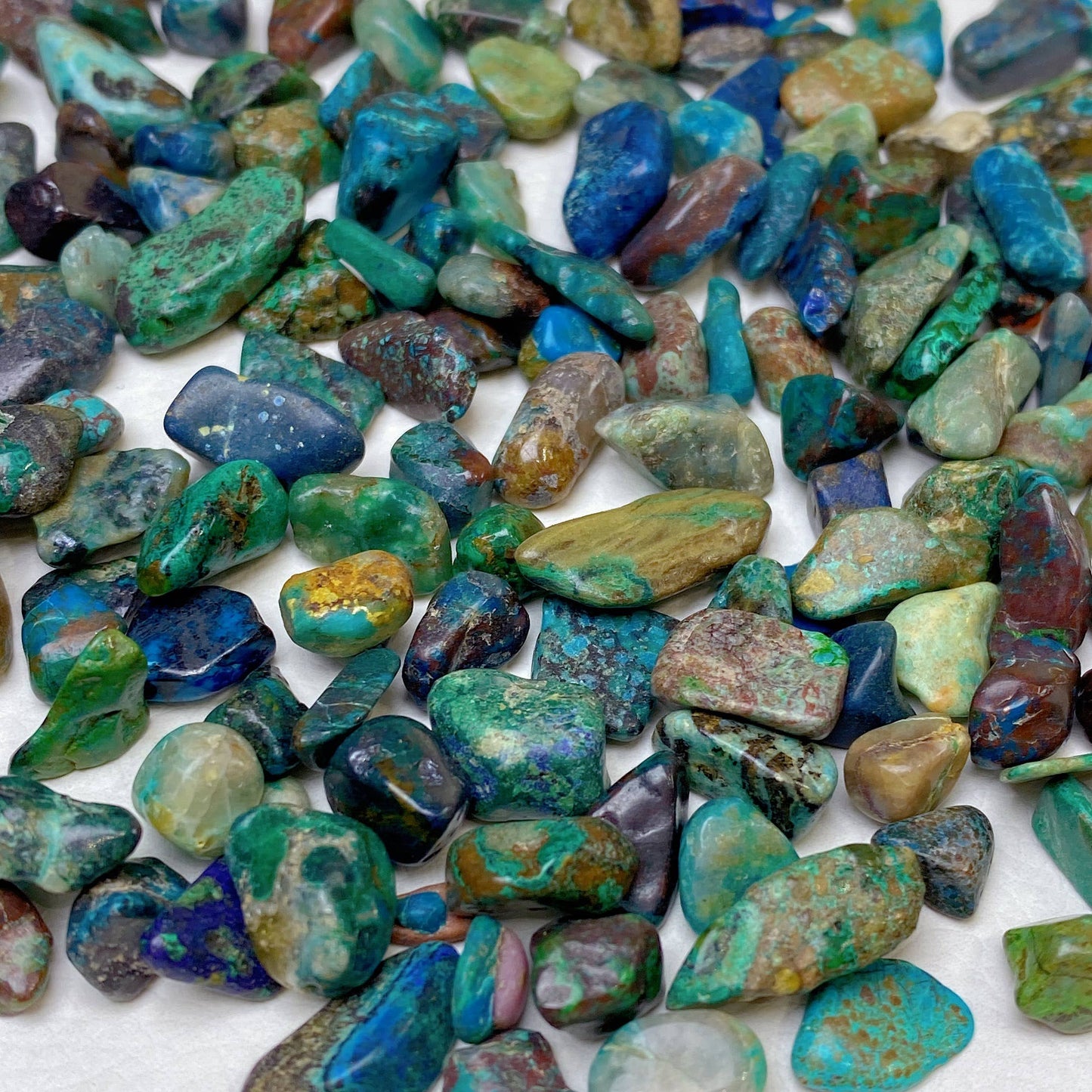 Chrysocolla – högkvalitativa kristallchips, 50 g