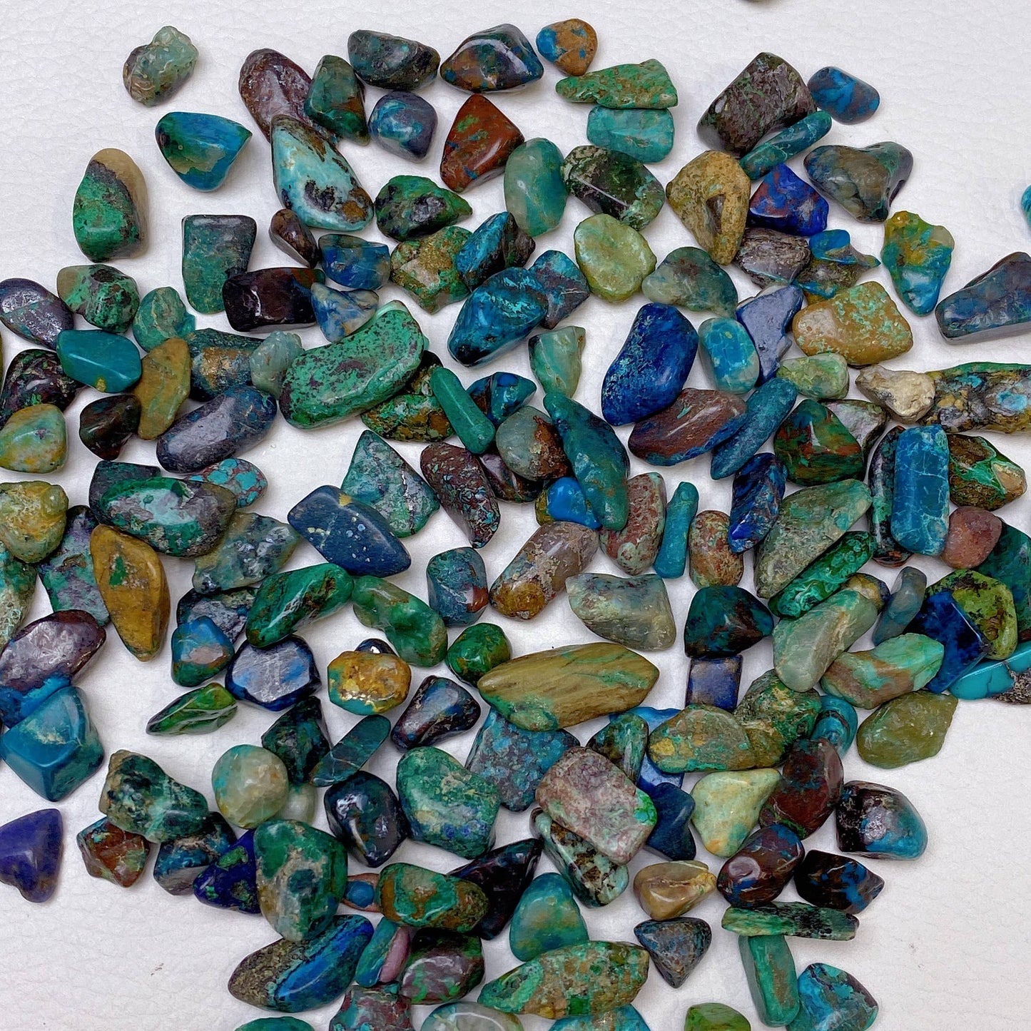 Chrysocolla – högkvalitativa kristallchips, 50 g