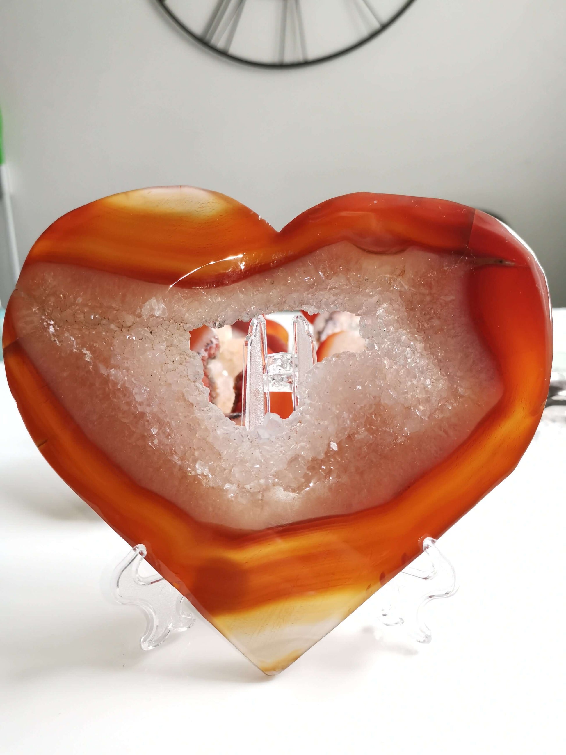 Karneol Carnelian Karneol med ametist Karneol hjärta Karneol druzy