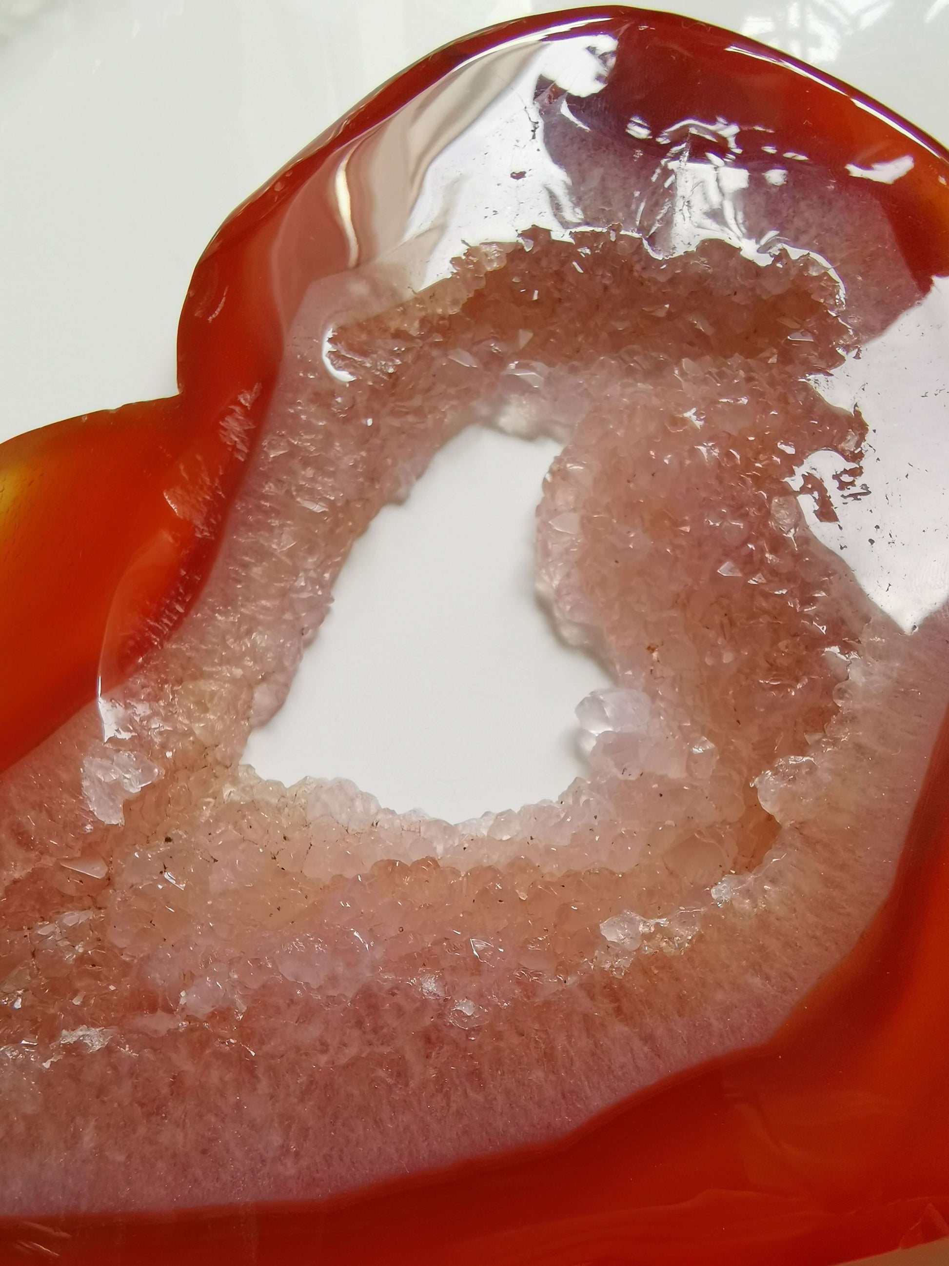 Karneol Carnelian Karneol med ametist Karneol hjärta Karneol druzy
