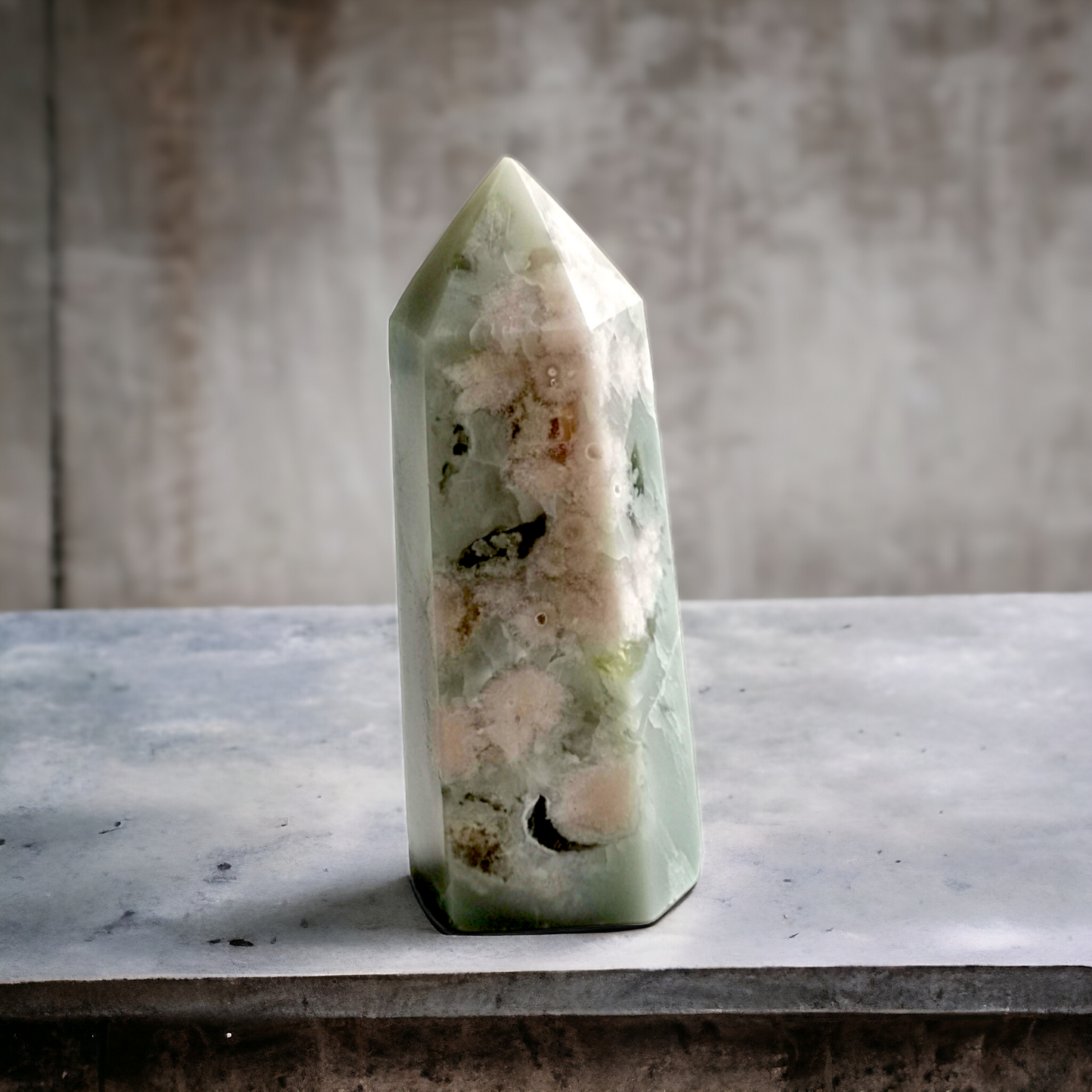 #3Grön Blomsteragat