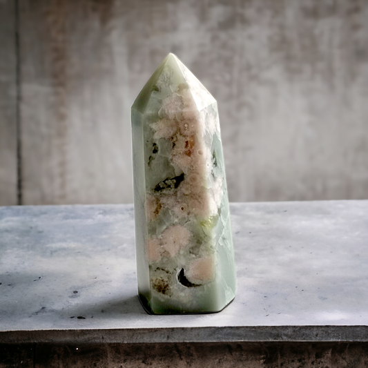 #3Grön Blomsteragat