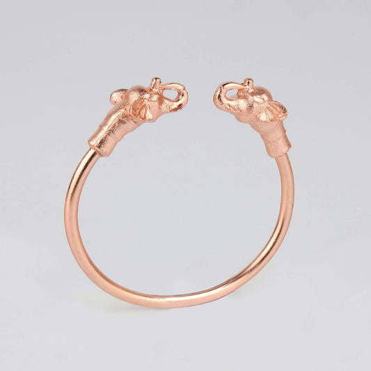 Koppararmband elefant