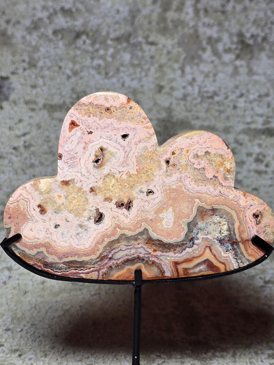 Rosa Crazy Lace Agat – Handkarvat Drömmoln #23