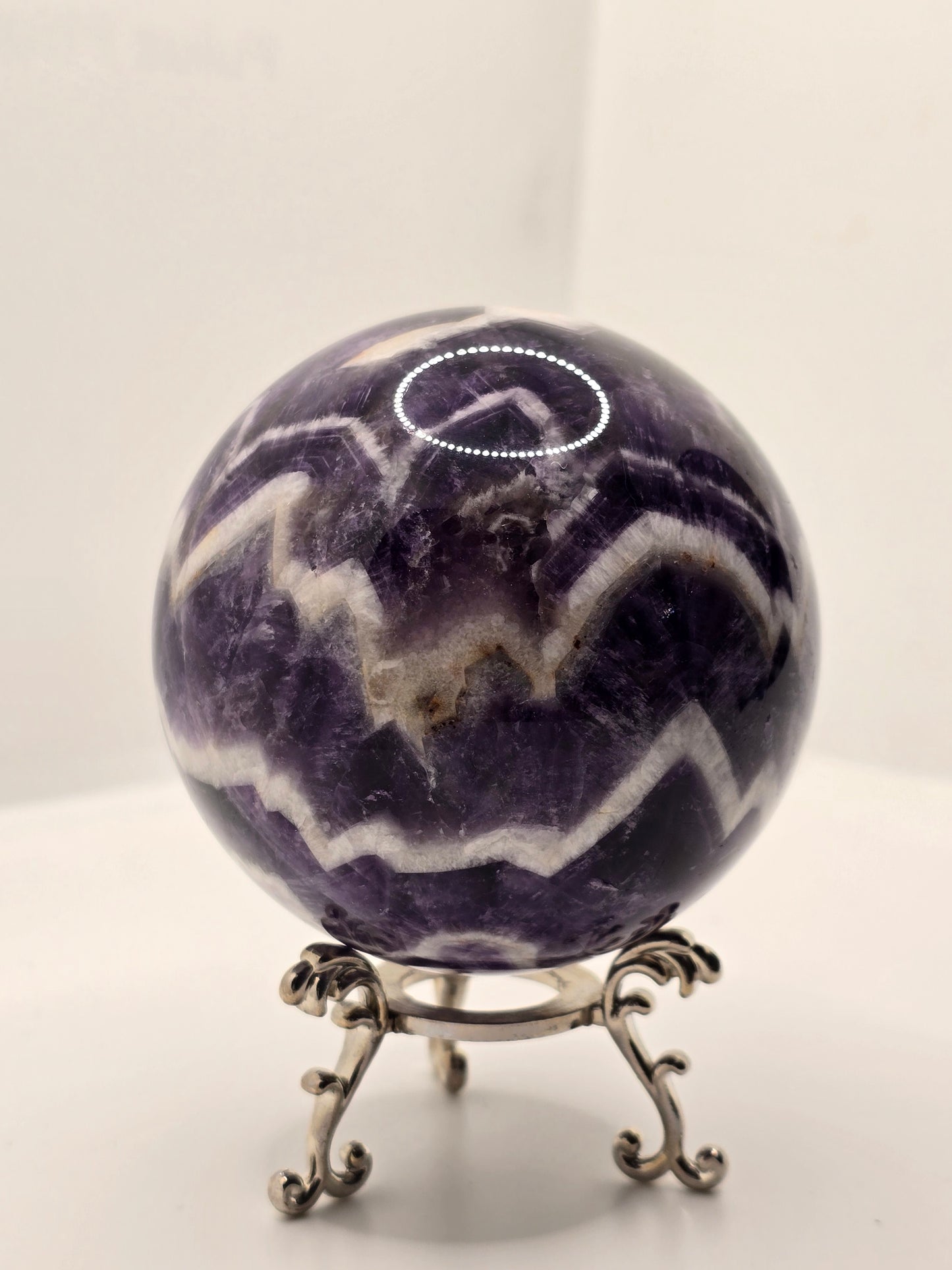 Chevron Ametist Statement Klot – Djup Intuition & Inre Klarhet