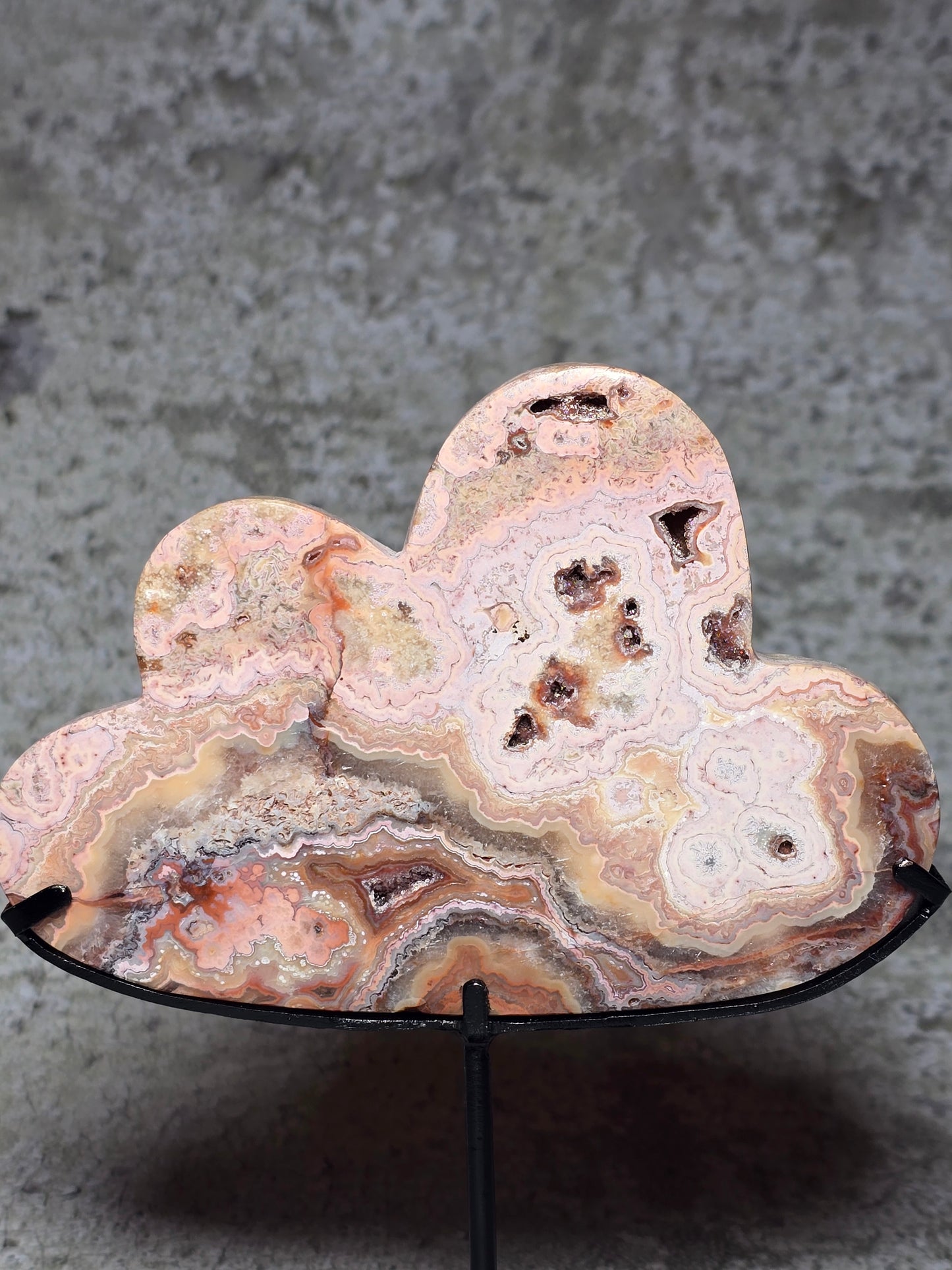 Rosa Crazy Lace Agat – Handkarvat Drömmoln #23