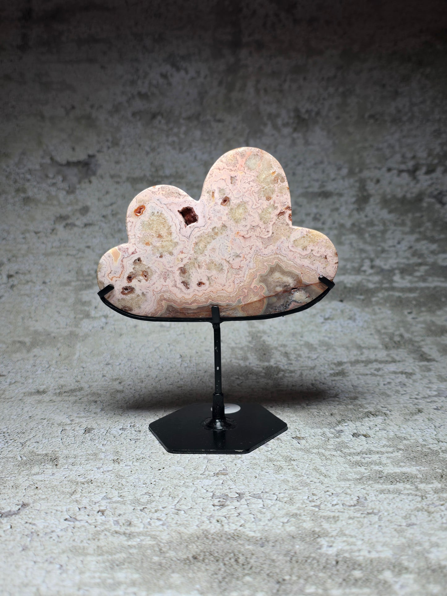 Rosa Crazy Lace Agat – Handkarvat Ljusmoln #11