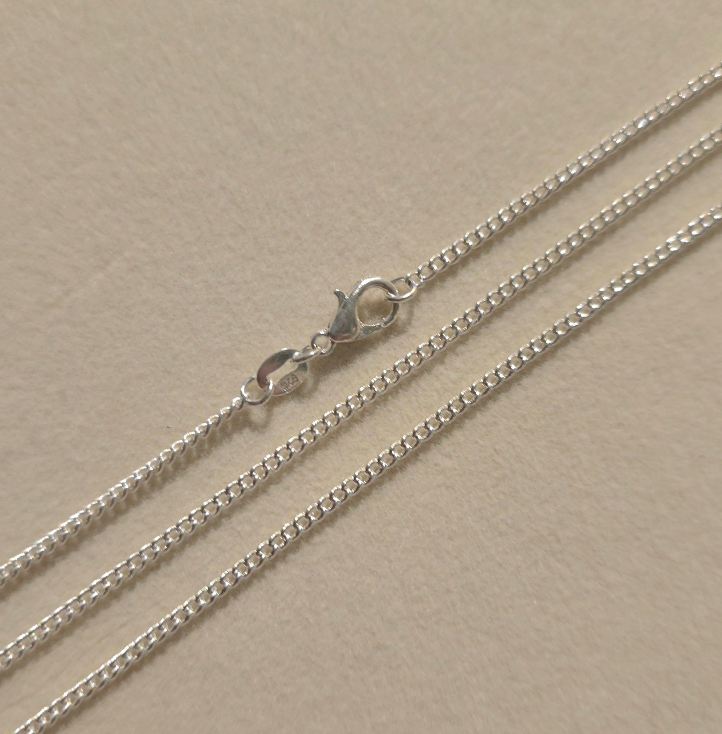 925 Sterling Silver Curb Chain – Halskedja