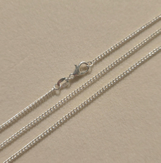 925 Sterling Silver Curb Chain – Halskedja