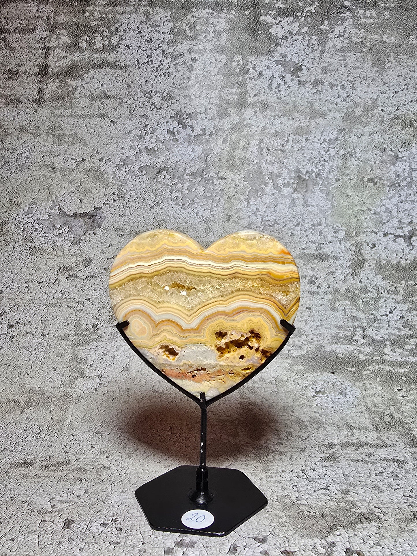 Gul Crazy lace hjärta#20