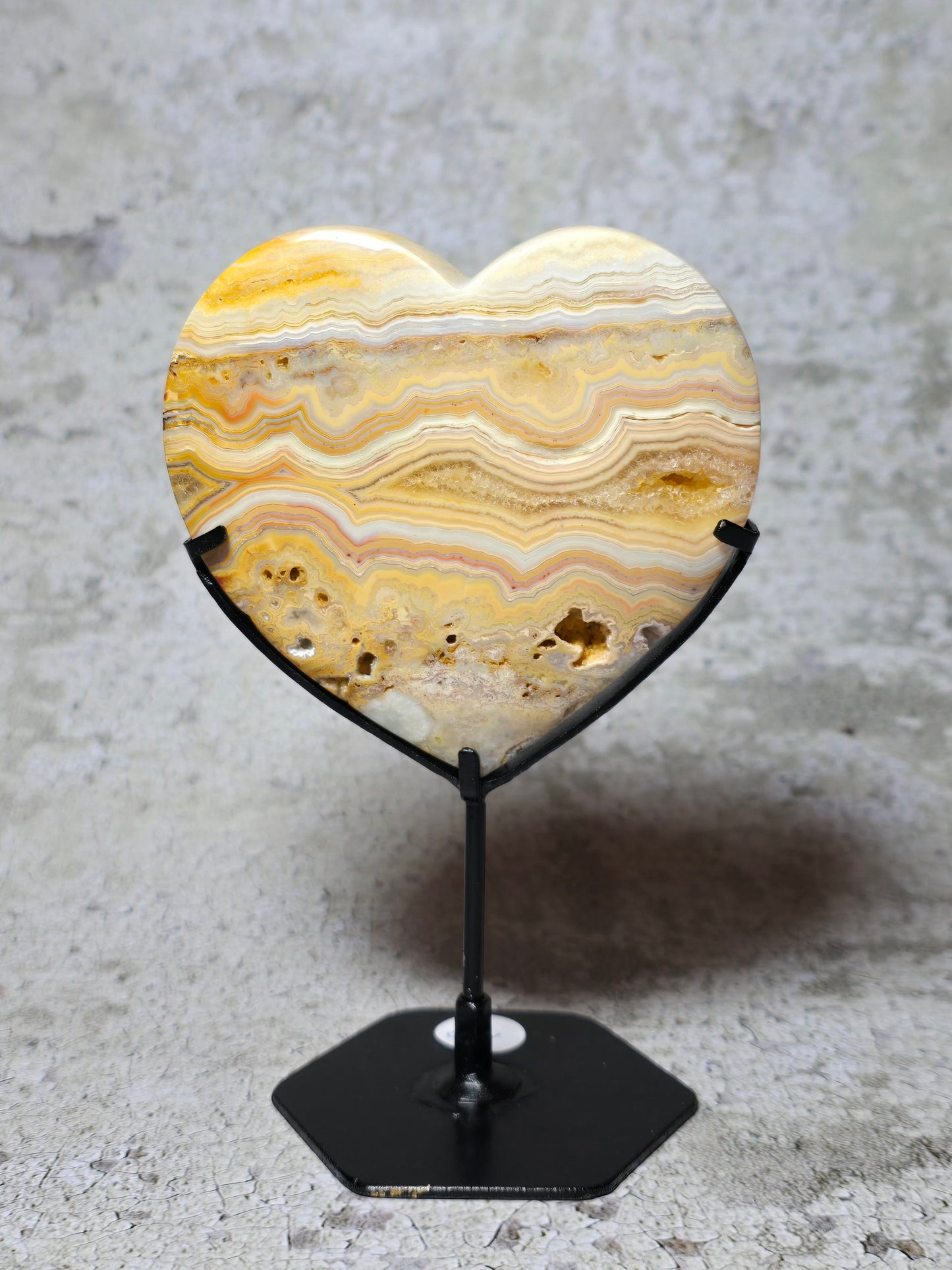 Gul Crazy lace hjärta#19