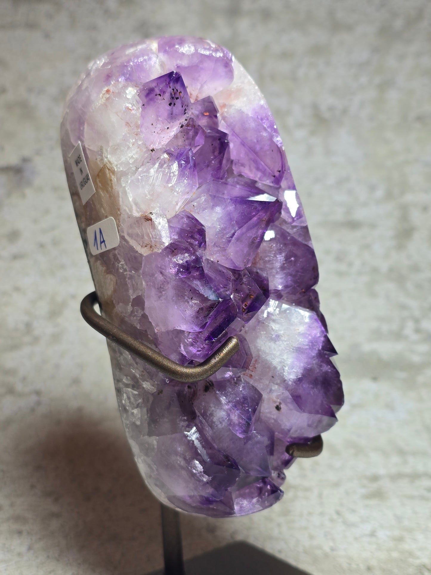 Ametist, kluster på stativ 1A