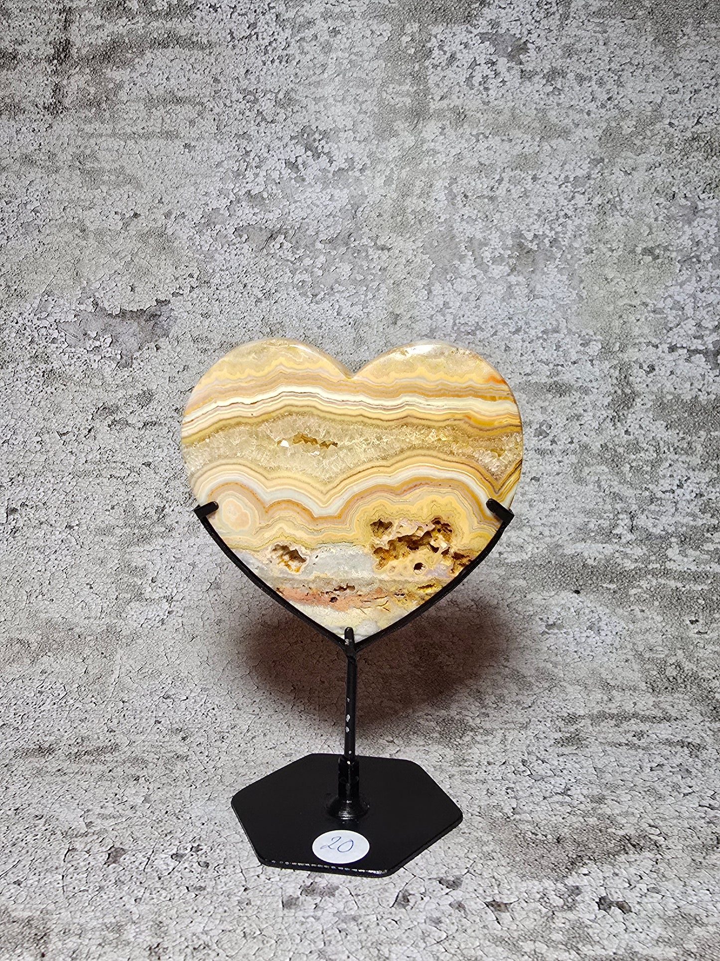 Gul Crazy lace hjärta#20