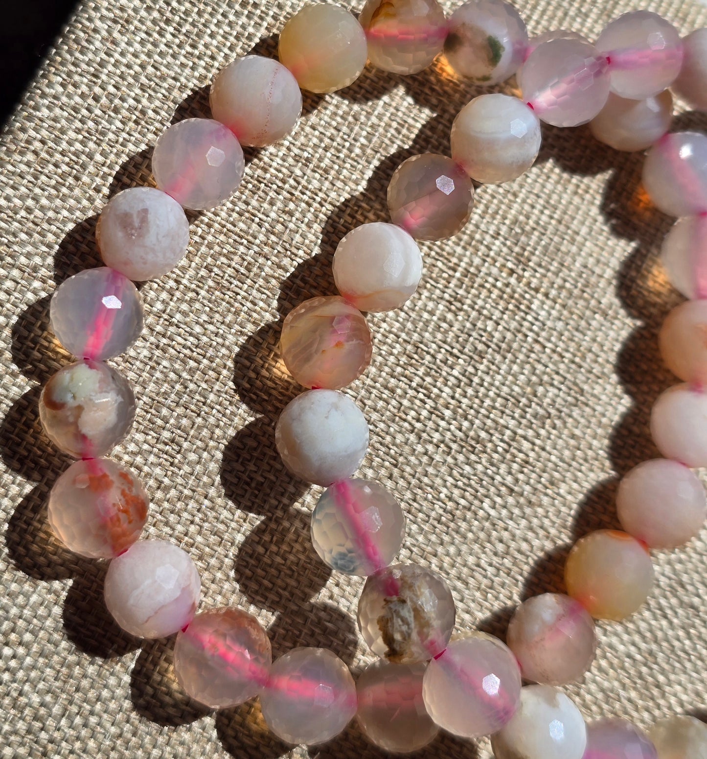 Facetterat armband – Blomsteragat