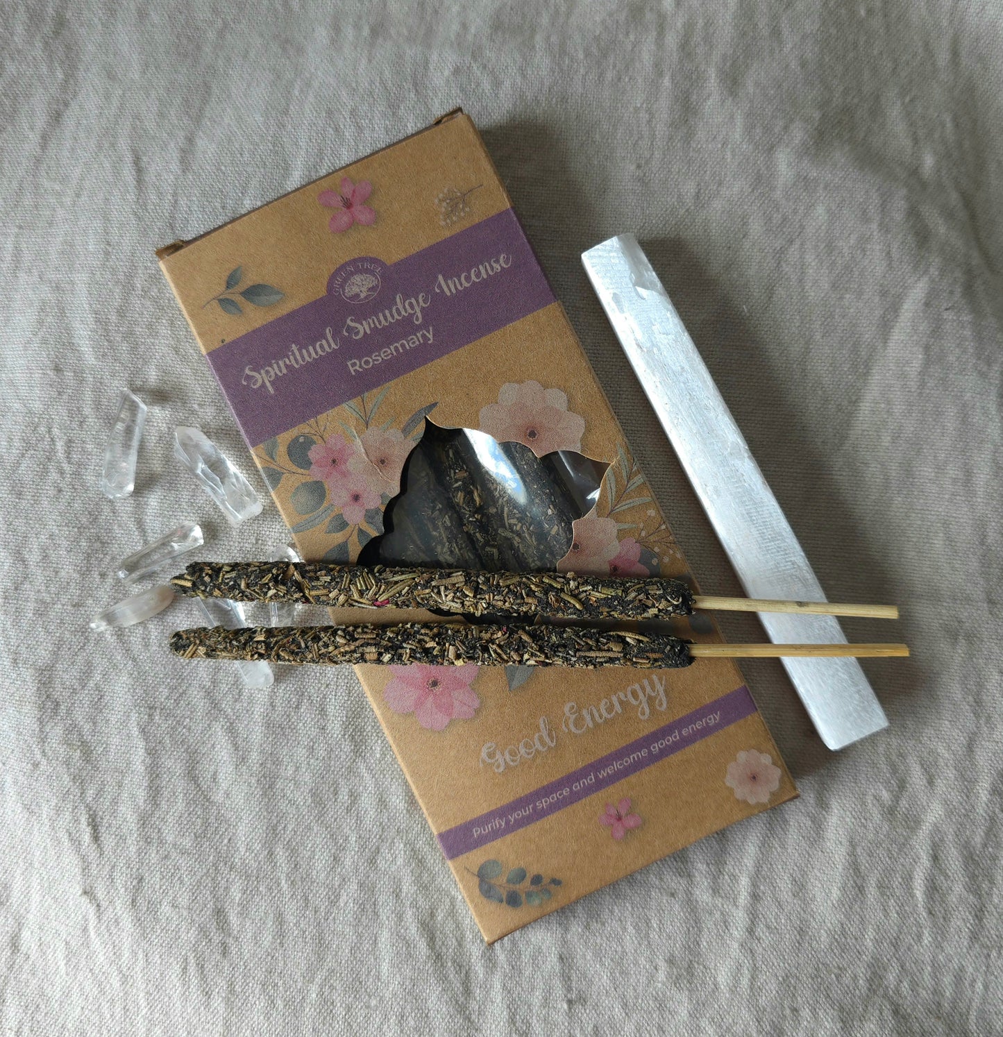 Smudge stickor med rosmarindoft – naturlig rökelse för positiv energi, klarhet & upplyftande närvaro