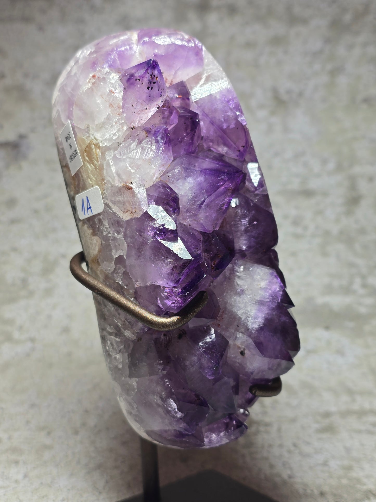 Ametist, kluster på stativ 1A