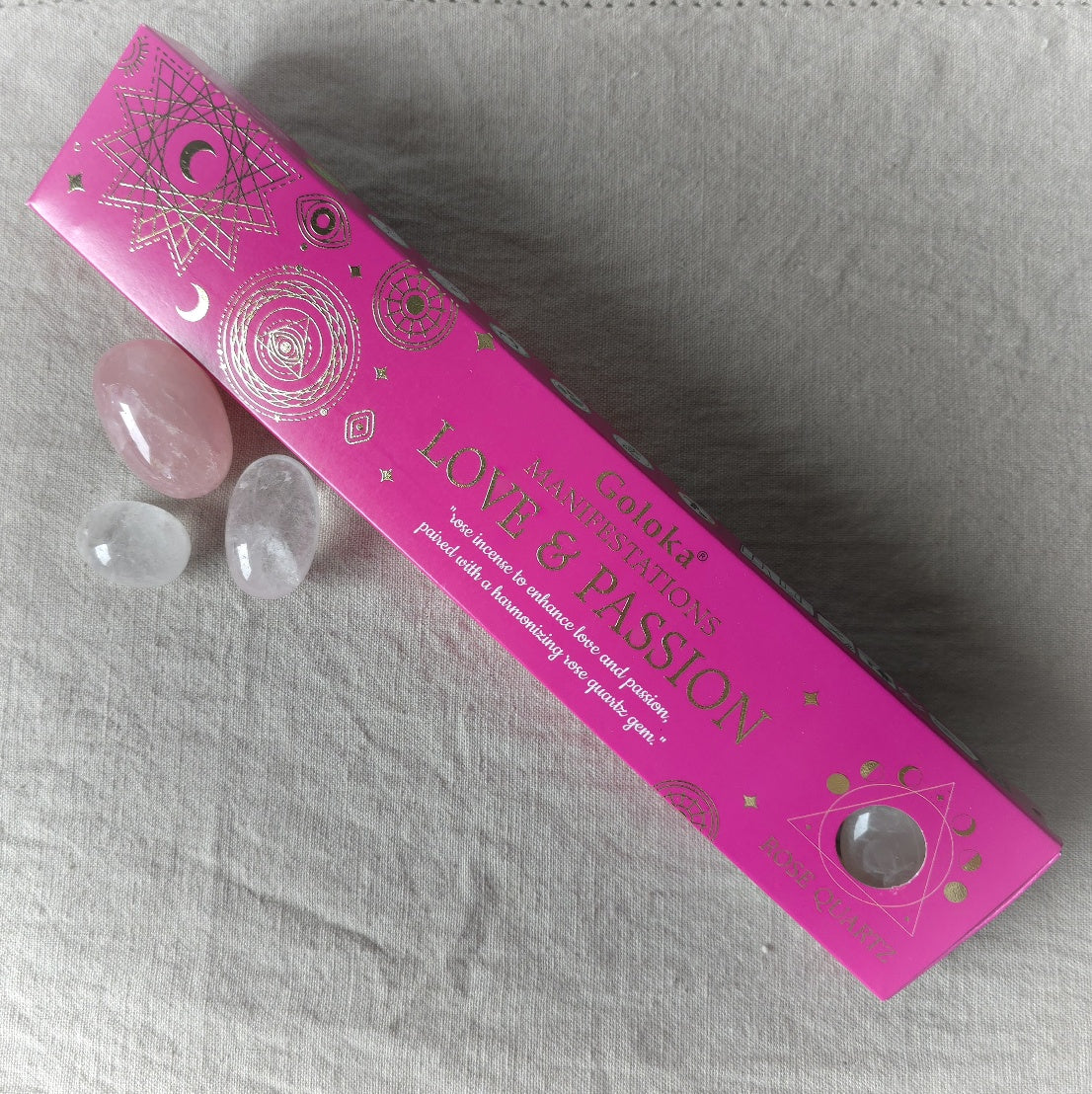 Love & Passion – rökelse med rosenkvarts