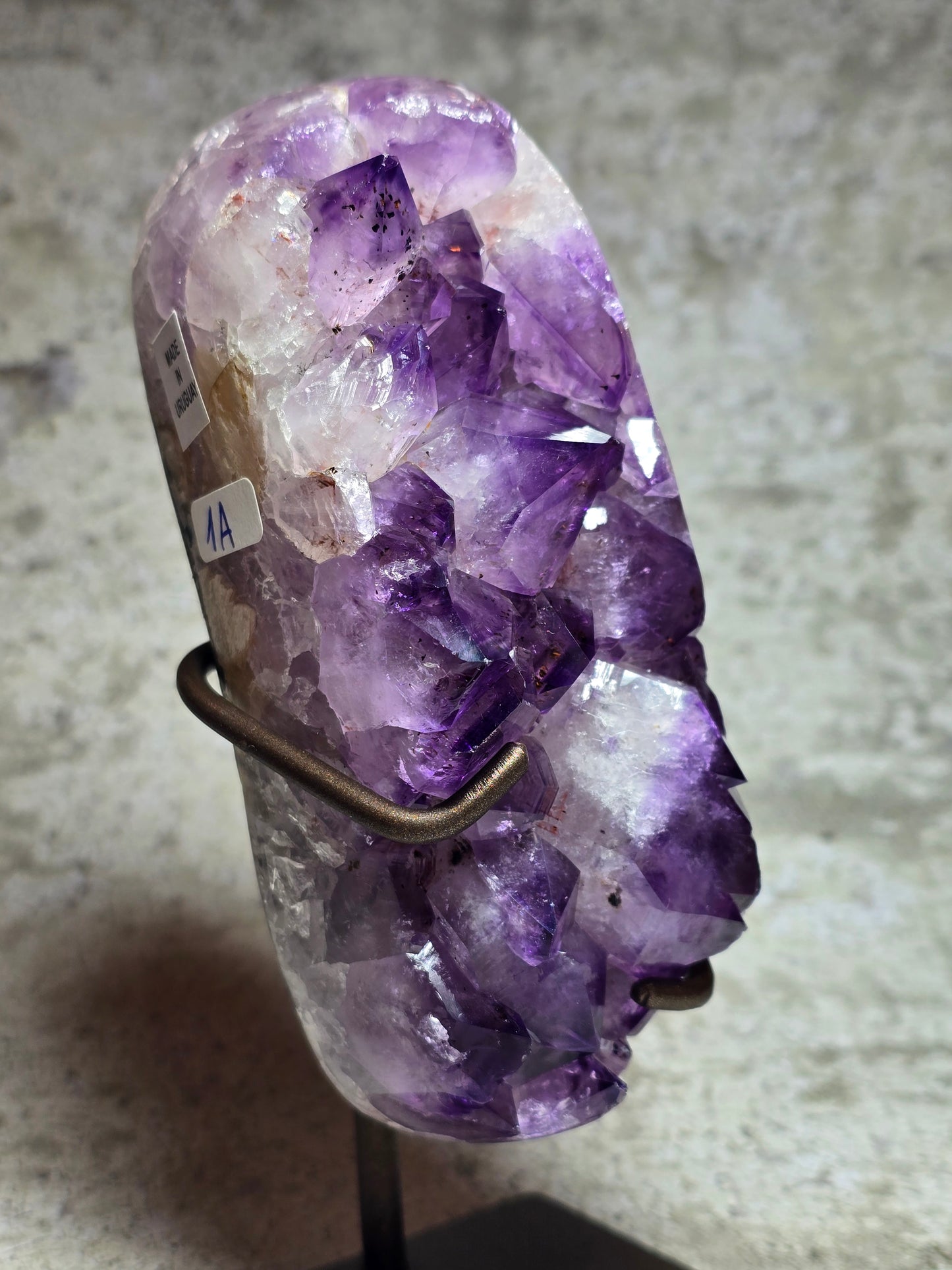 Ametist, kluster på stativ 1A