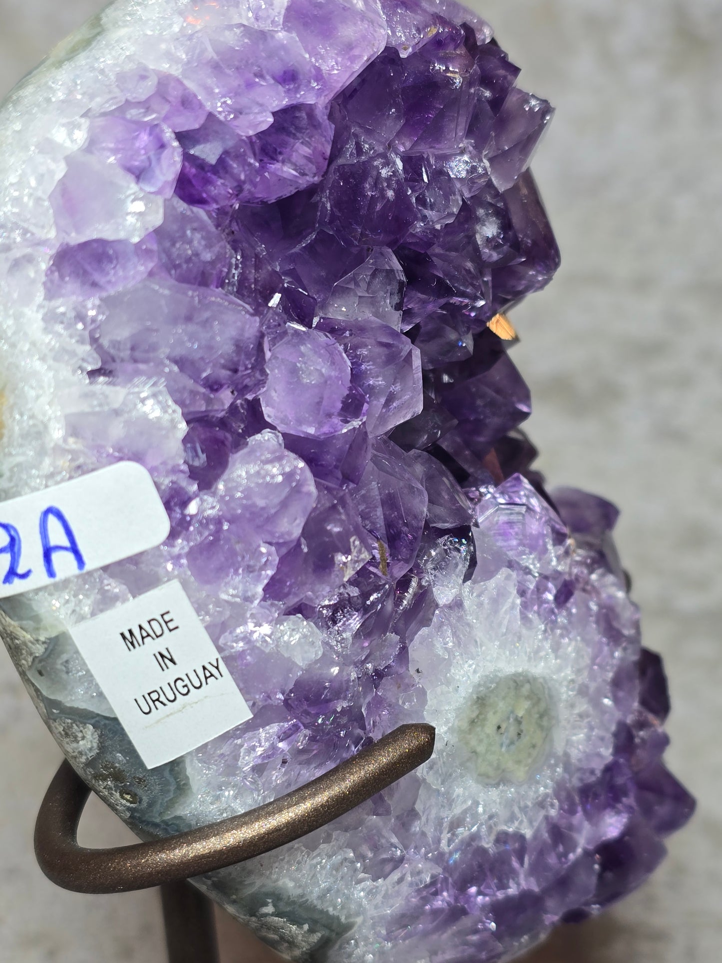 Ametist, kluster på stativ 2A