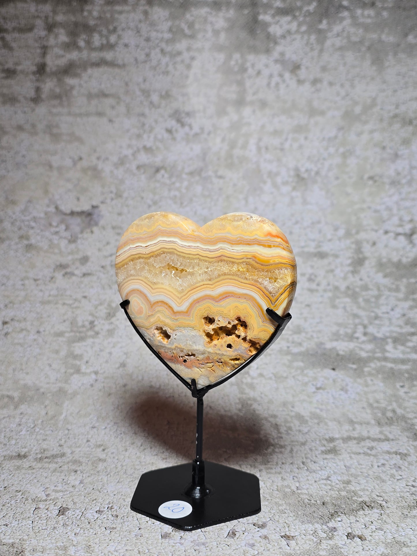 Gul Crazy lace hjärta#20