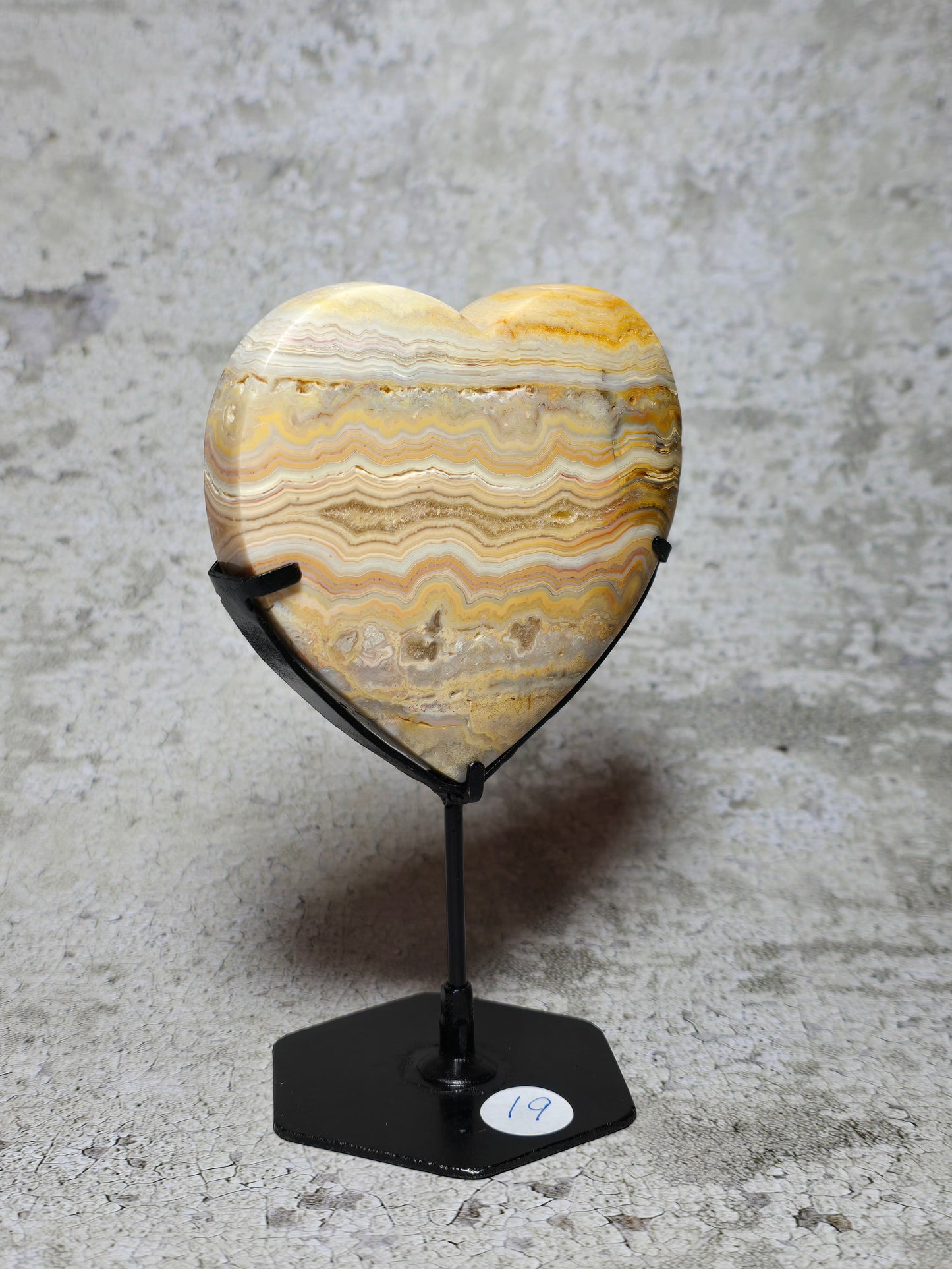 Gul Crazy lace hjärta#19