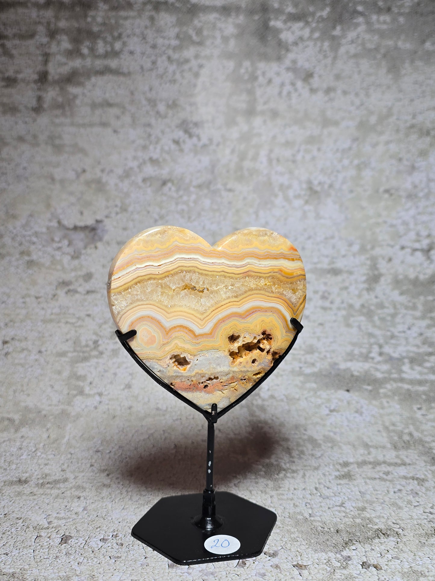 Gul Crazy lace hjärta#20