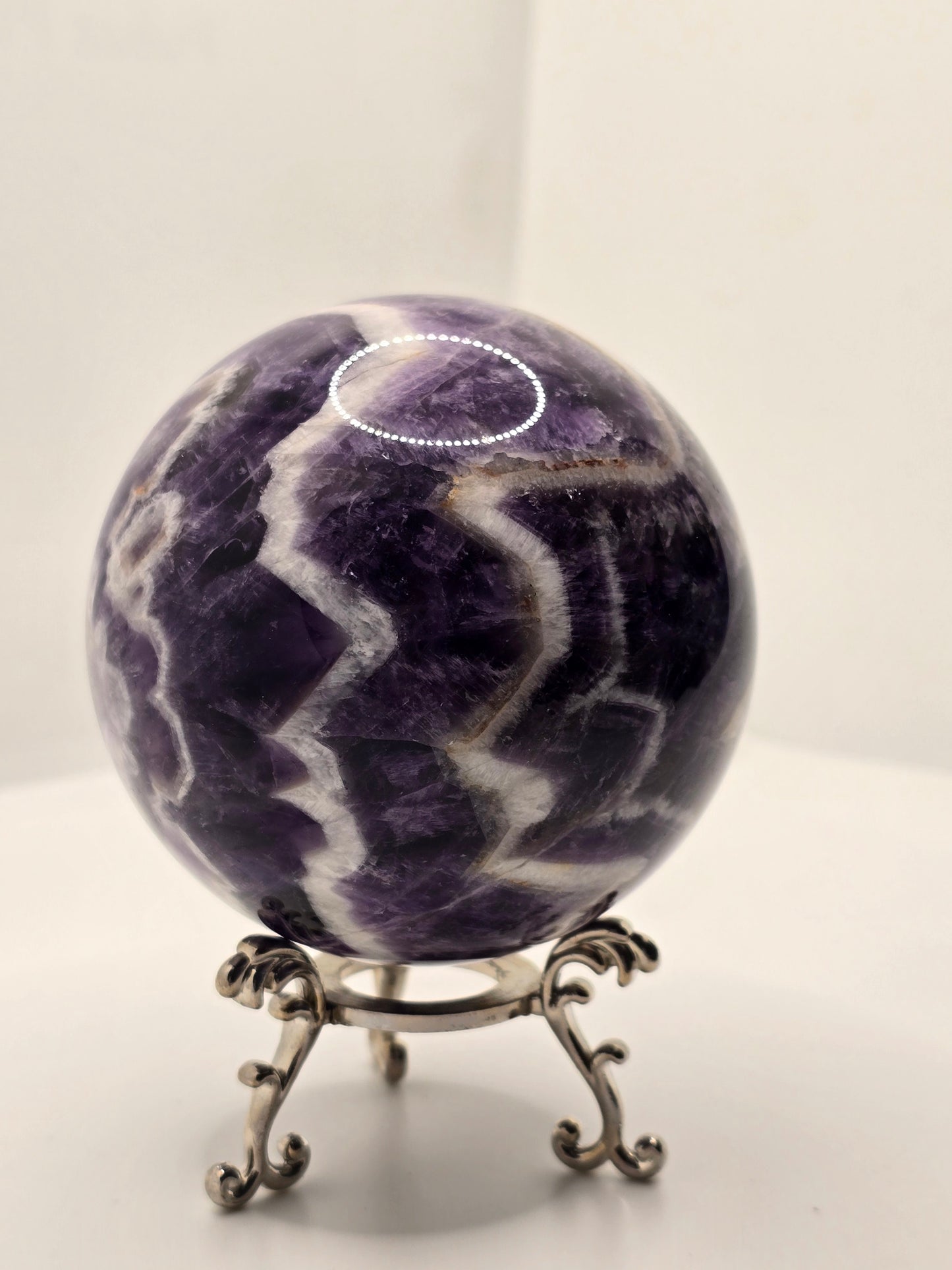 Chevron Ametist Statement Klot – Djup Intuition & Inre Klarhet