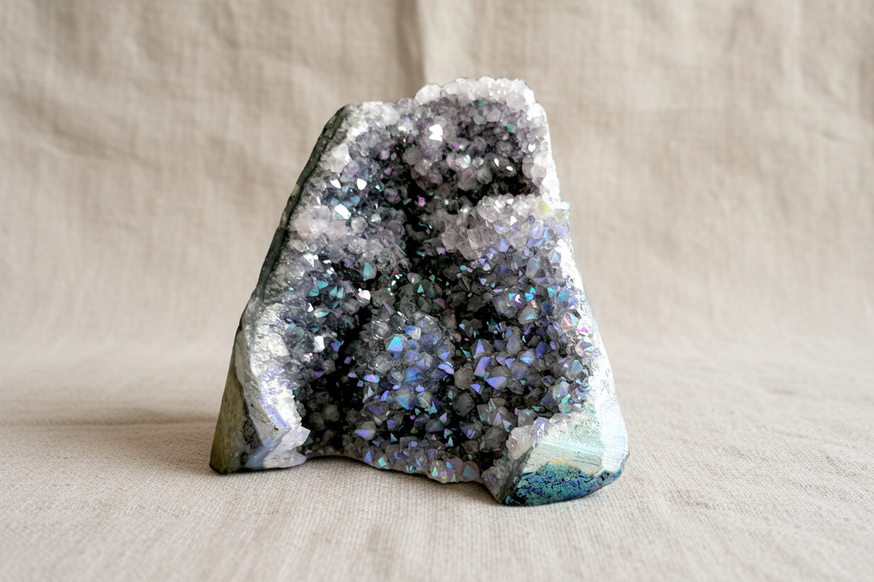 Ametist med Angel Aura – (Intuition, Lugn & Hög Vibration)