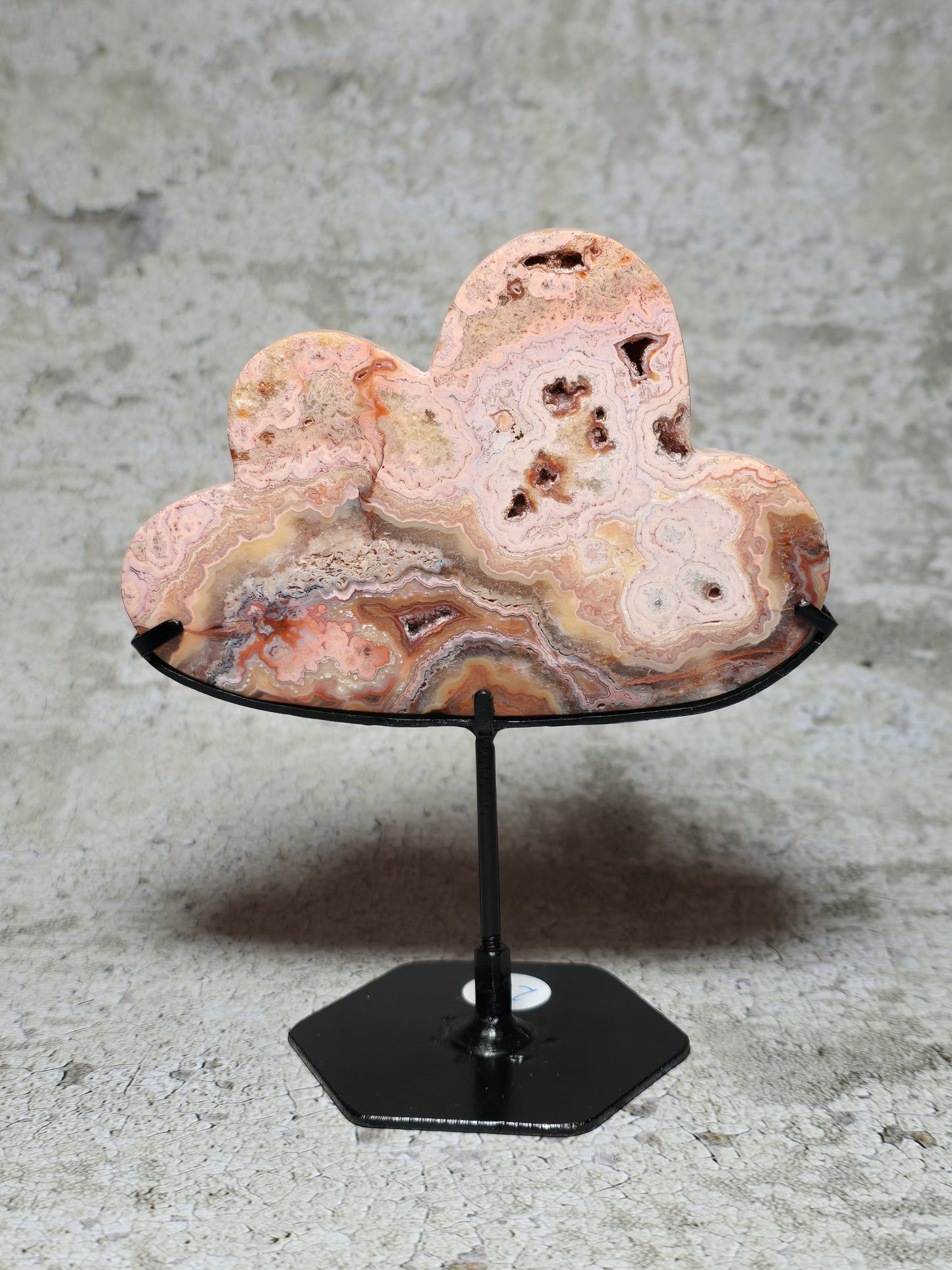 Rosa Crazy Lace Agat – Handkarvat Drömmoln #23