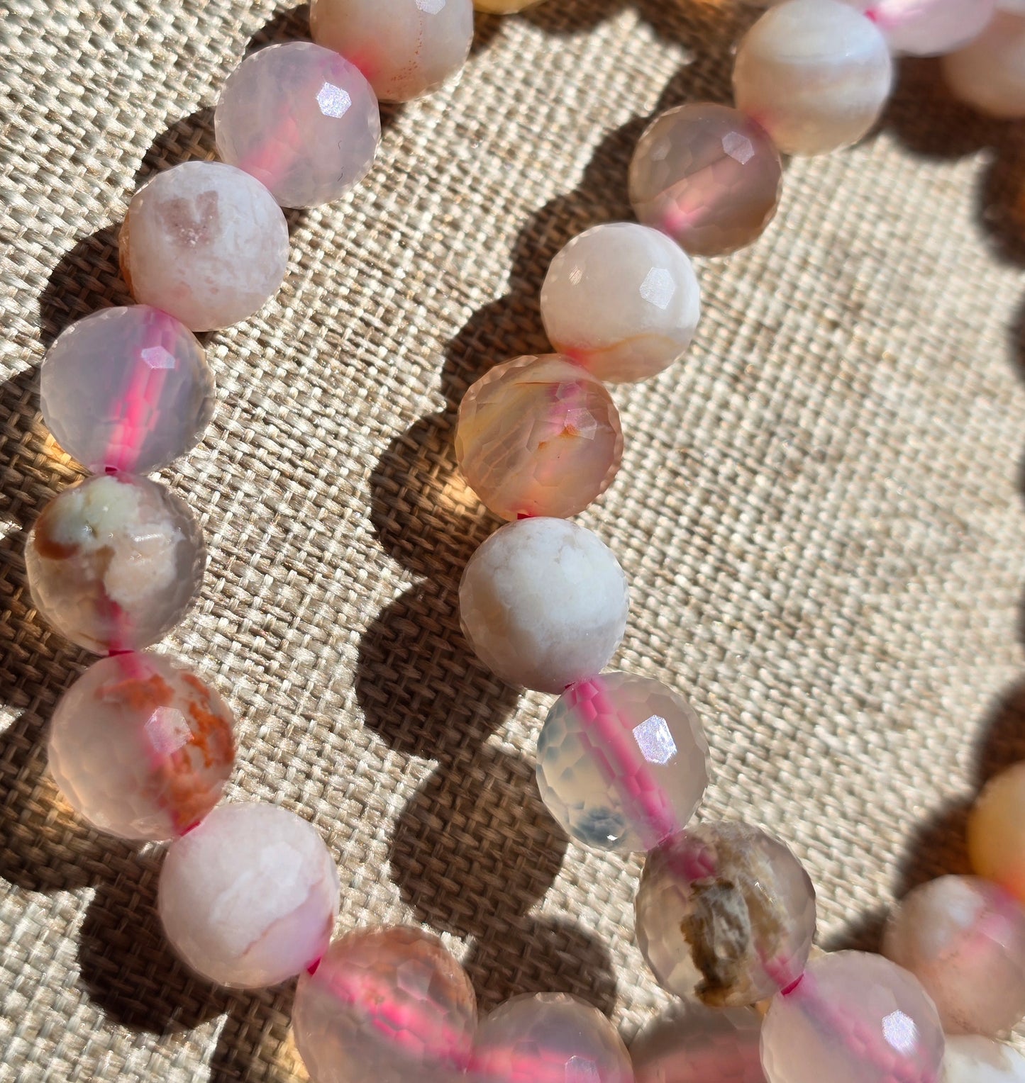 Facetterat armband – Blomsteragat