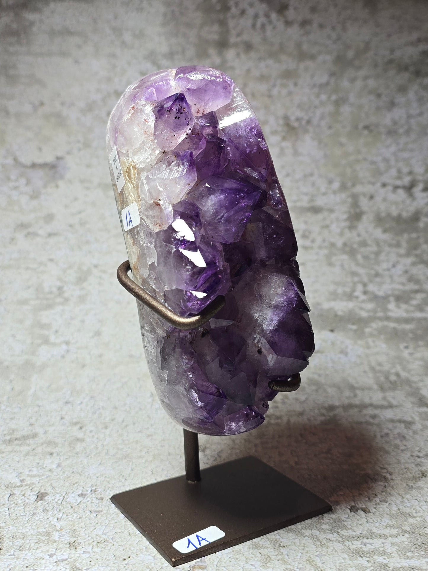 Ametist, kluster på stativ 1A