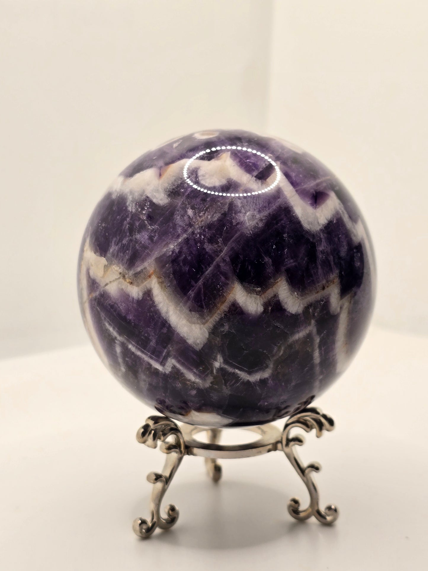 Chevron Ametist Statement Klot – Djup Intuition & Inre Klarhet