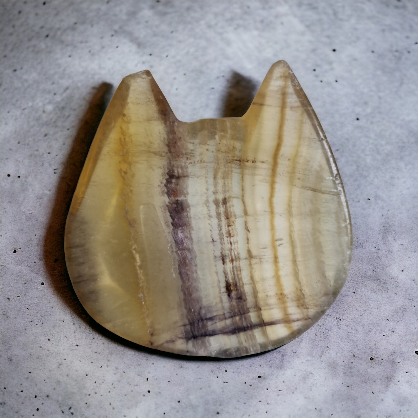 Gul Flourit kattskål