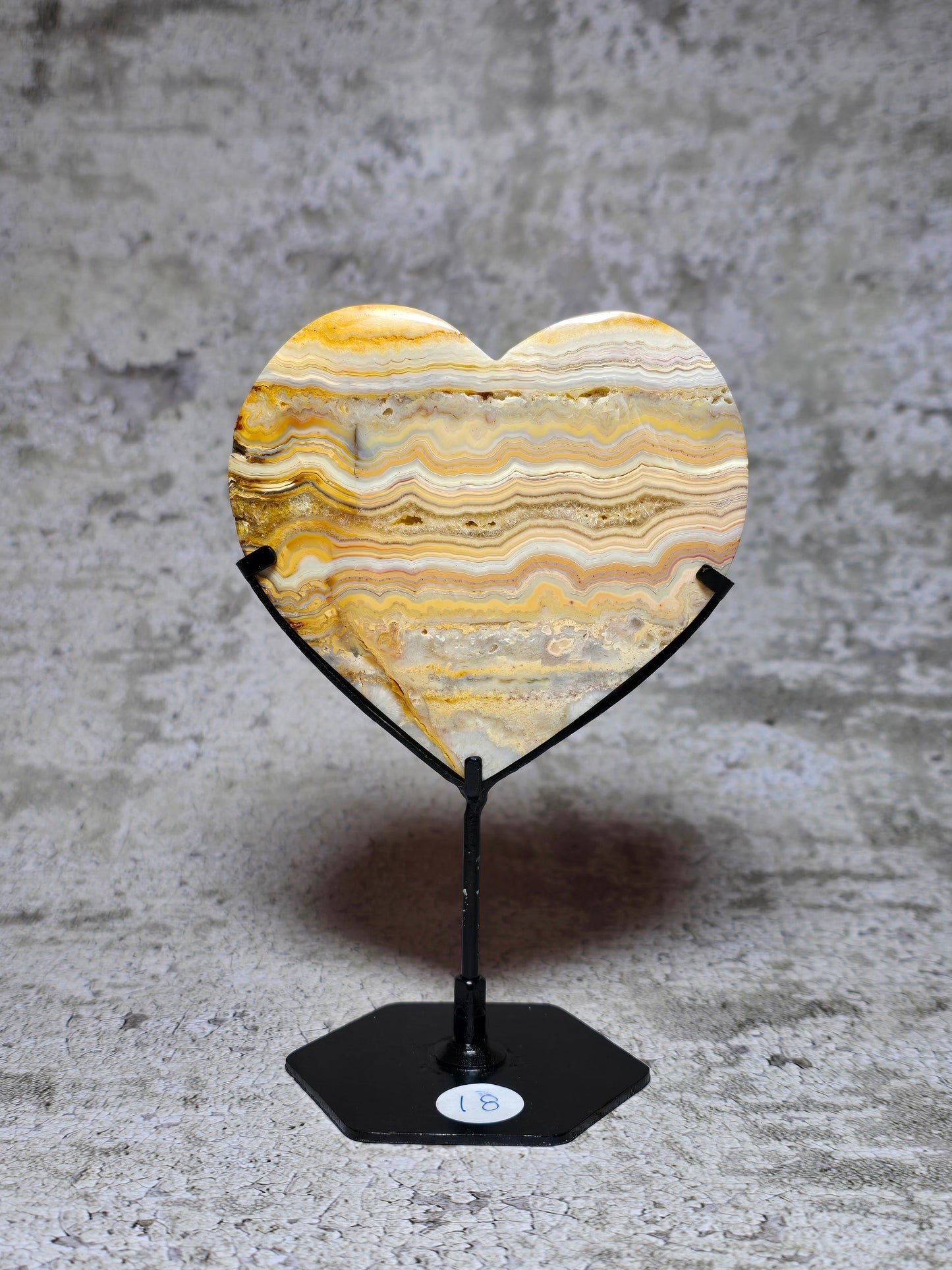 Gul Crazy lace hjärta#18