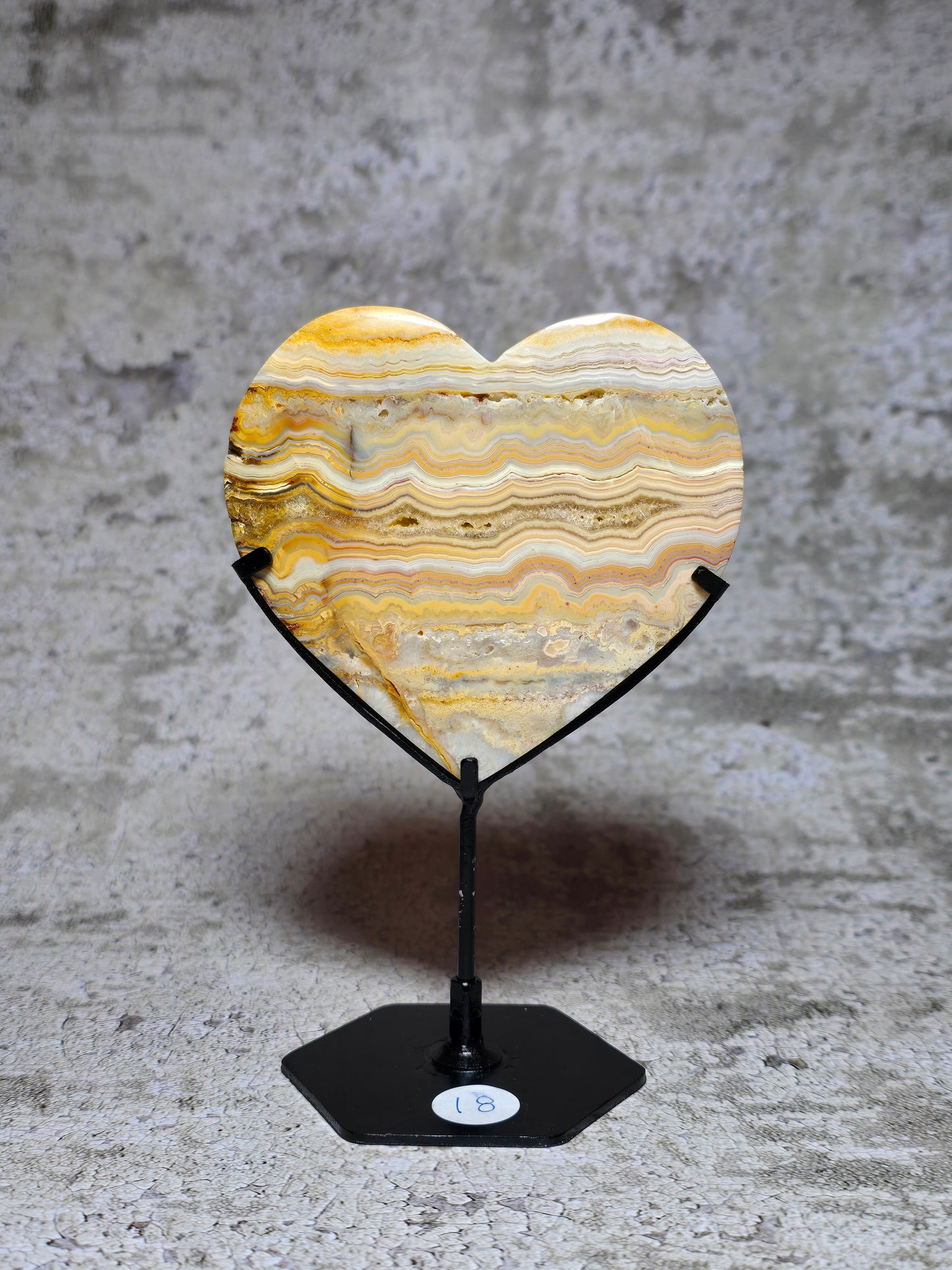 Gul Crazy lace hjärta#18